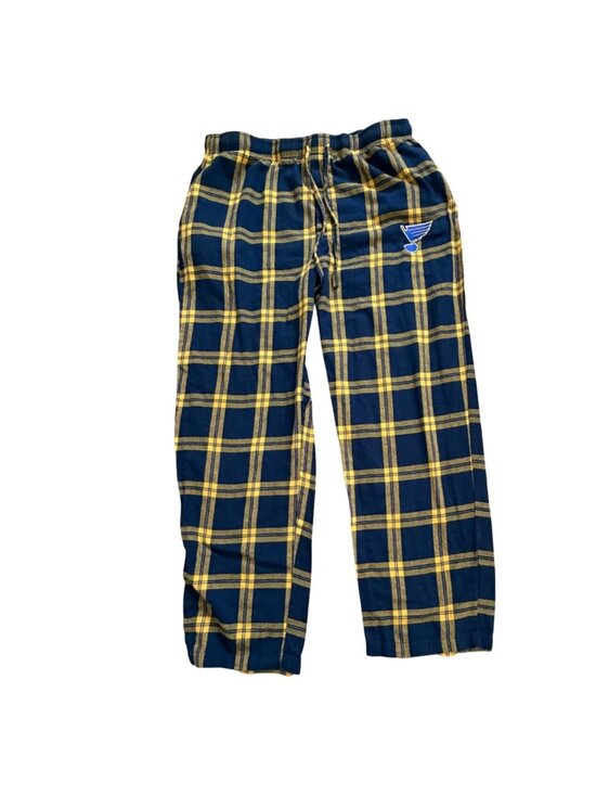 Concepts Sport Other - Concept Sports Adult Plaid NHL St. Louis Blues Lounge Pants-Yellow/Blue-Size XL